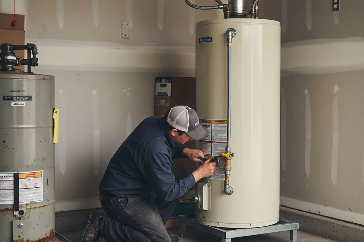 Water heater and shutoff valve replacement in Bellport